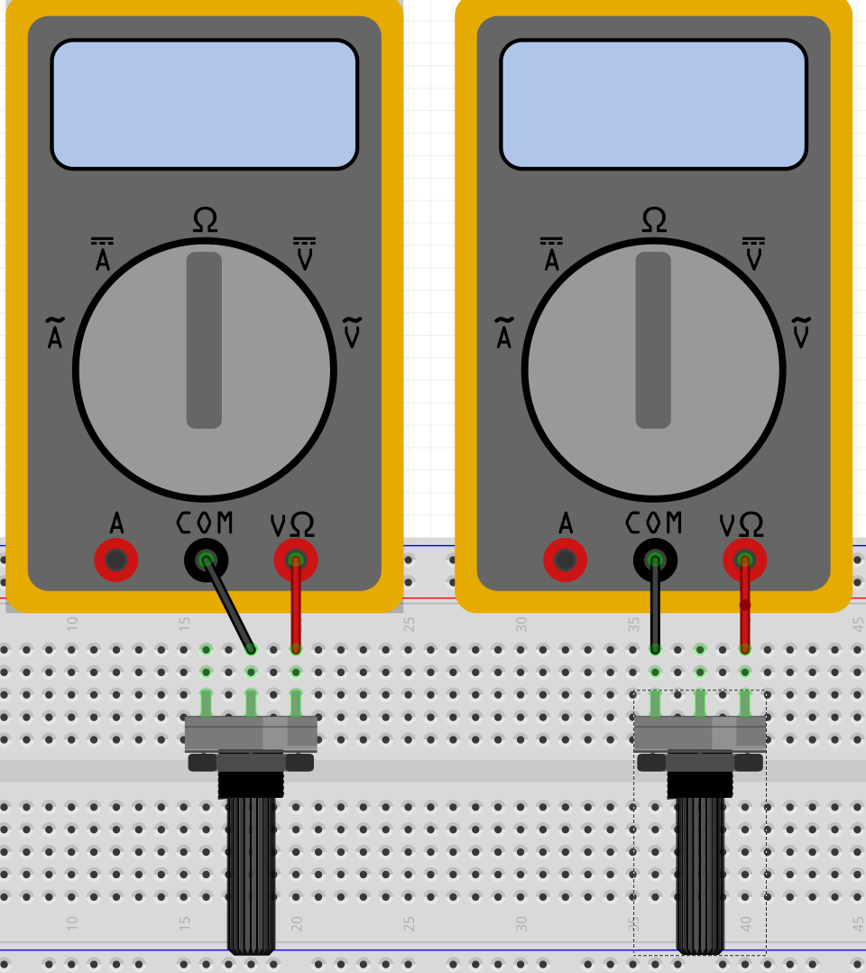 Potentiometer Right and Wrong Connection