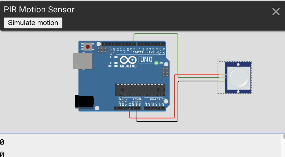 PIR Motion Sensor in Wokwi